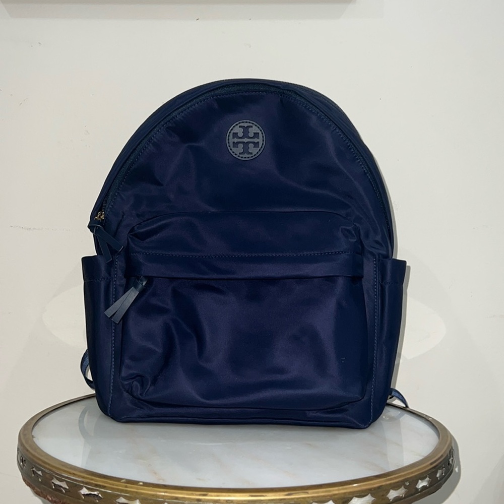 Tory Burch , Navy Blue , Small to medium Nylon backpack